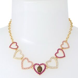 NWT Kurt Geiger Crystal Open Heart Chain Necklace #TSNK